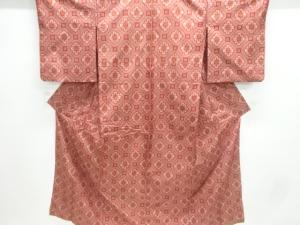 アンティーク　花蜀江文織出し本場村山泥大島紬着物